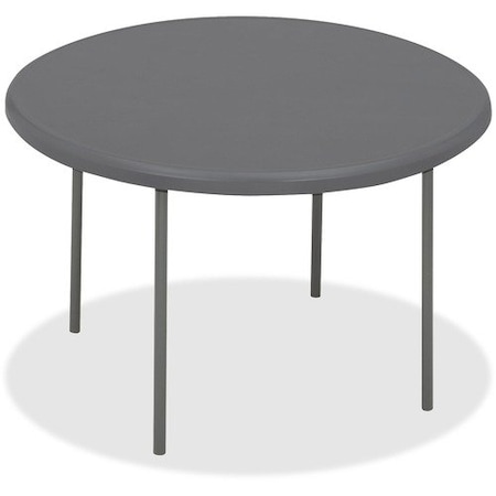 Iceberg IndestrucTable Classic Folding Table, Charcoal Top and Frame, 60 in Dia x 29 in H ICE65267
